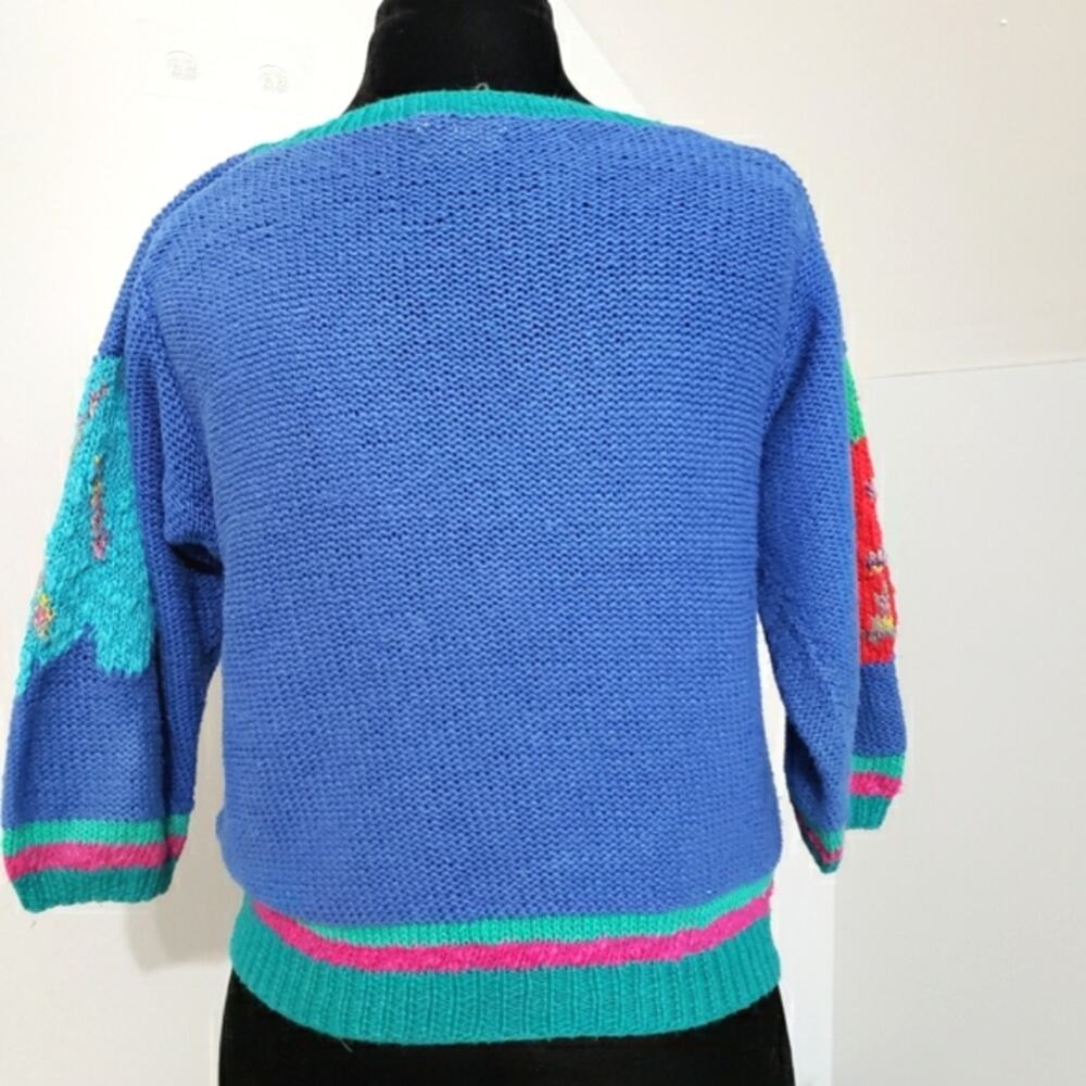 Vintage Jennifer Reed Hand Woven Scoopneck Linen Blend Half Sleeve Sweater Large - Picture 5 of 9